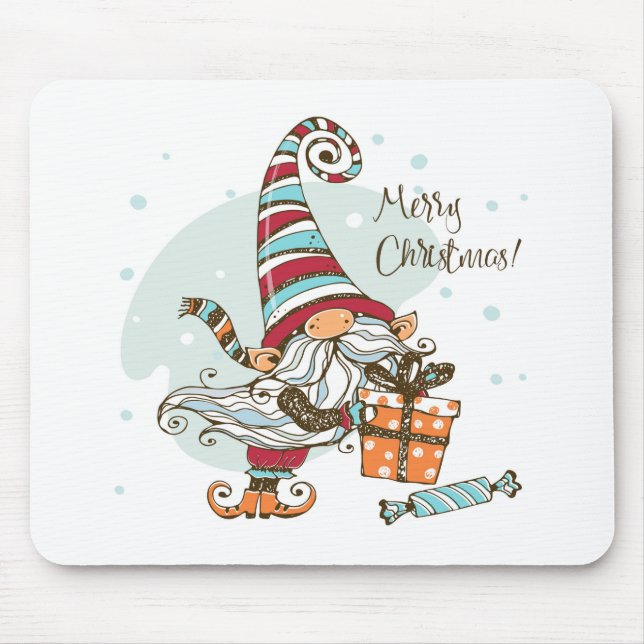 Christmas Gnome Mouse Pad (Front)