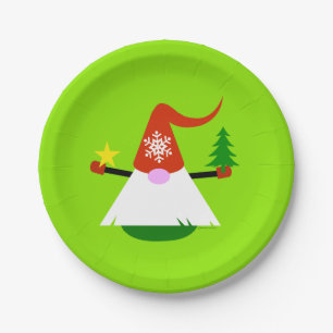 Christmas Gnome Paper Plate