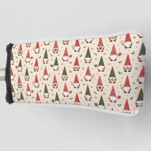 Christmas Gnome Party Pattern Golf Head Cover