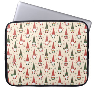 Christmas Gnome Party Pattern Laptop Sleeve