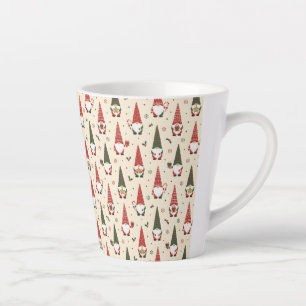 Christmas Gnome Party Pattern Latte Mug