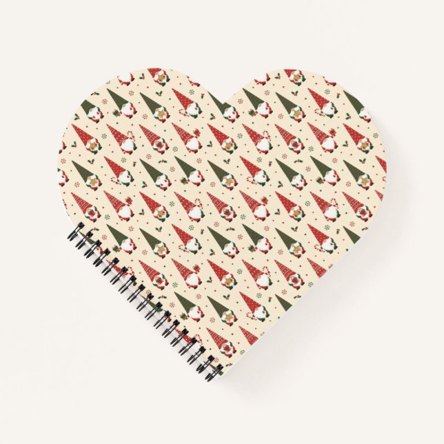 Christmas Gnome Party Pattern Notebook (Front)