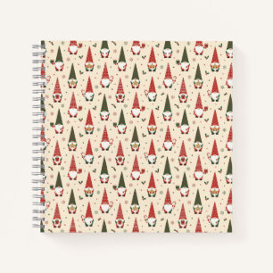 Christmas Gnome Party Pattern Notebook