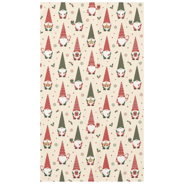 Christmas Gnome Party Pattern Tablecloth (Front)