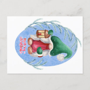 Christmas Gnome Postcard   Festive Holiday