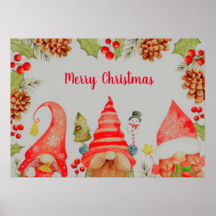 Christmas Gnome Poster