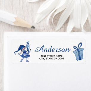 Christmas Gnome Presents Return Address Label