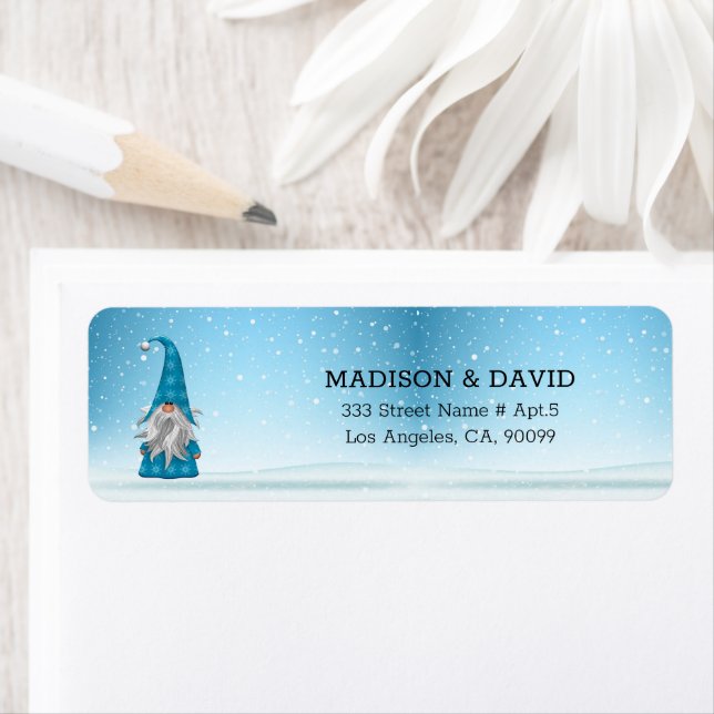 Christmas Gnome  Return Address Label (Insitu)