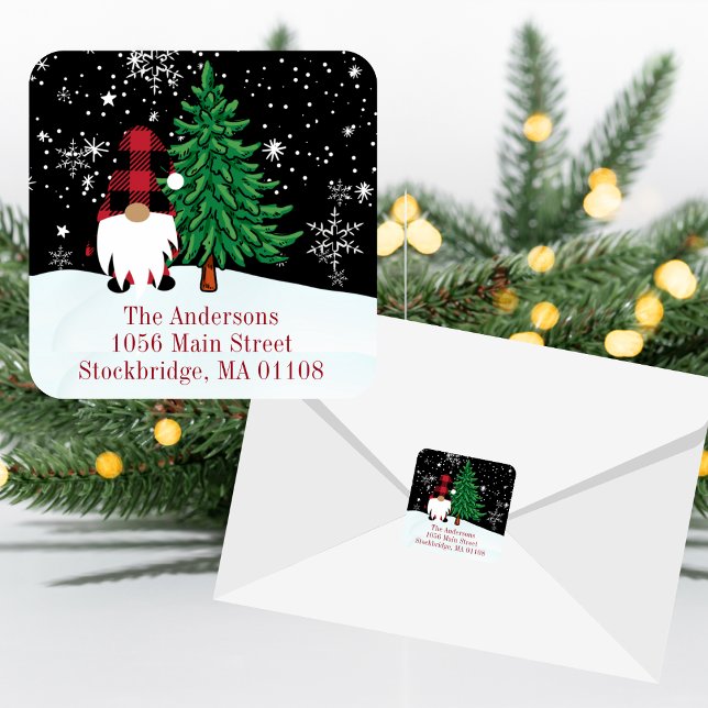 Christmas Gnome Return Address Label  (Creator Uploaded)