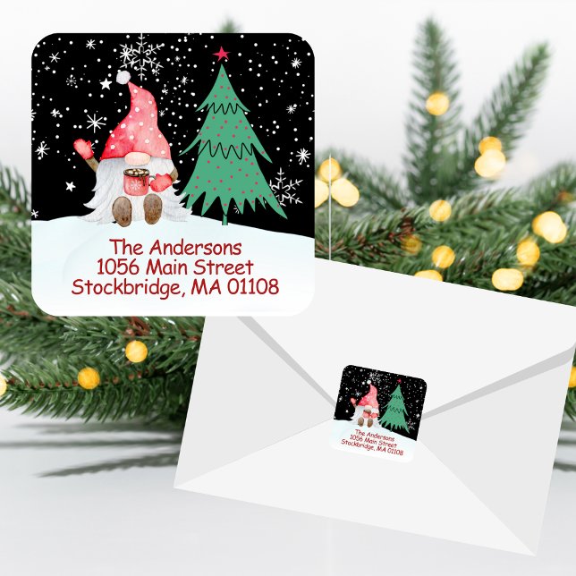 Christmas Gnome Return Address Label (Creator Uploaded)