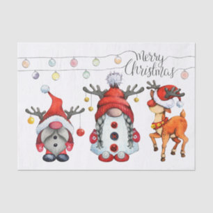 Christmas Gnome Rudolph Deer Tissue Paper