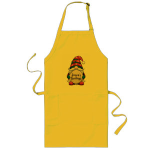 Christmas Gnome Season's Greetings Long Apron