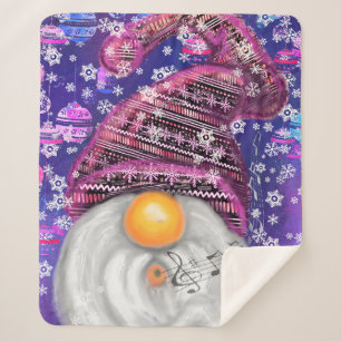 Christmas Gnome Sherpa Blanket