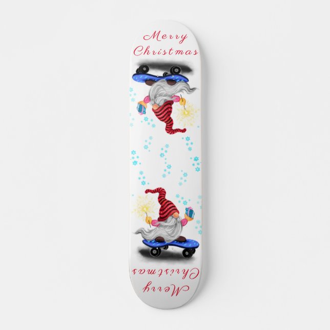 Christmas Gnome Skateboard (Front)