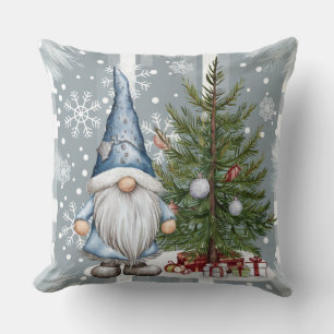Christmas Gnome snowflake pattern cute Christmas Cushion