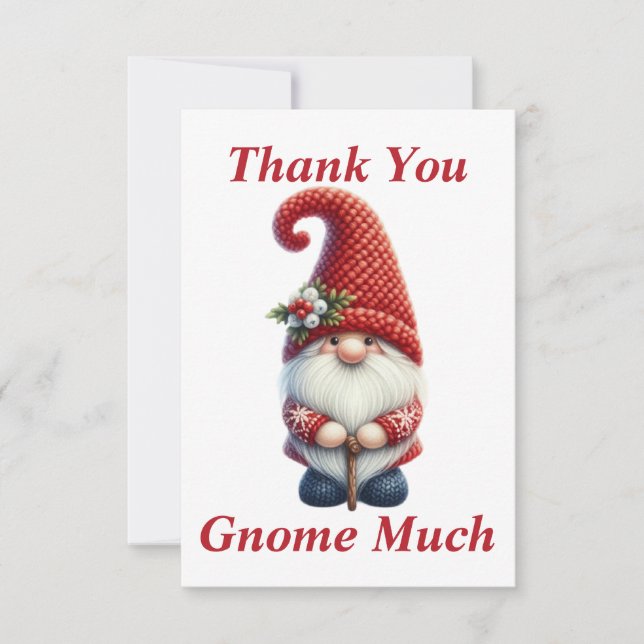 Christmas Gnome Thank You Card (Front)