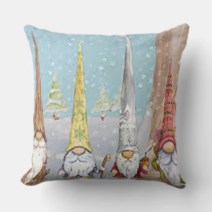 Christmas Gnome Throw Pillow