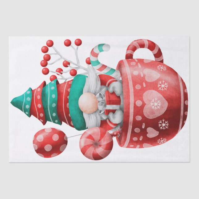 Christmas Gnome Tissue Paper (Front)