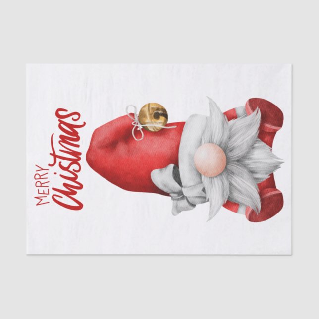 Christmas Gnome Tissue Paper (Front)