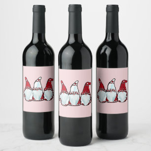 CHRISTMAS GNOME    WINE LABEL