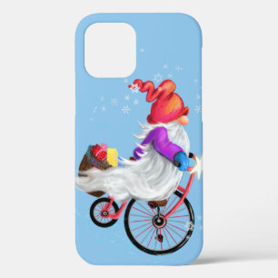 Christmas Gnome with Bike and Gift iPhone Case