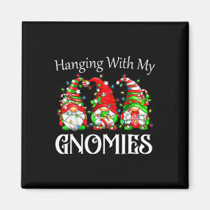Christmas Gnome With My Gnomies Family Pyjamas Magnet