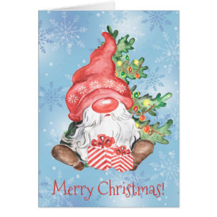 Christmas Gnome with Presents Tree Personalised