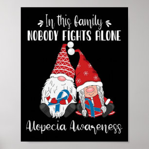 Christmas Gnomes Alopecia Awareness Poster