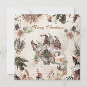 Christmas gnomes card