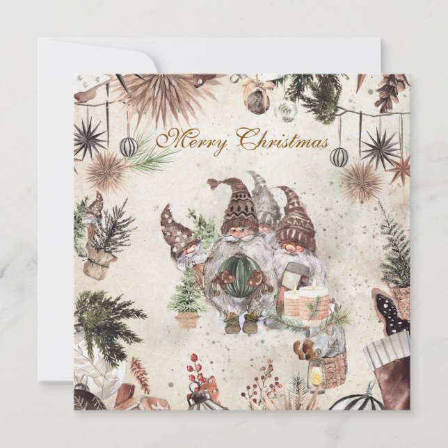 Christmas gnomes card (Front)