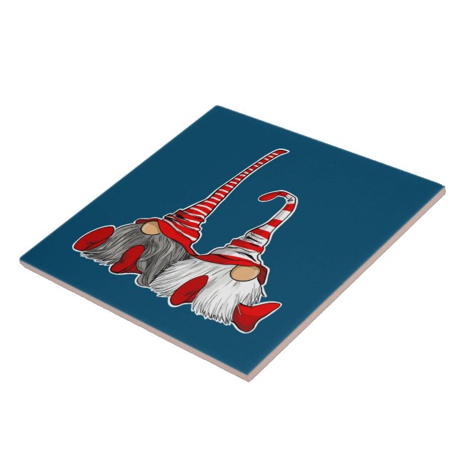 Christmas Gnomes Ceramic Tile (Side)