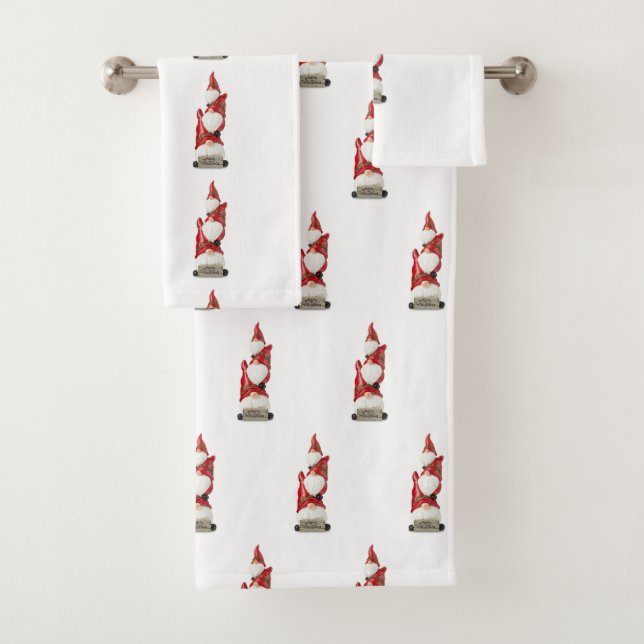 **CHRISTMAS GNOMES** CHRISTMAS TOWEL SET (Insitu)