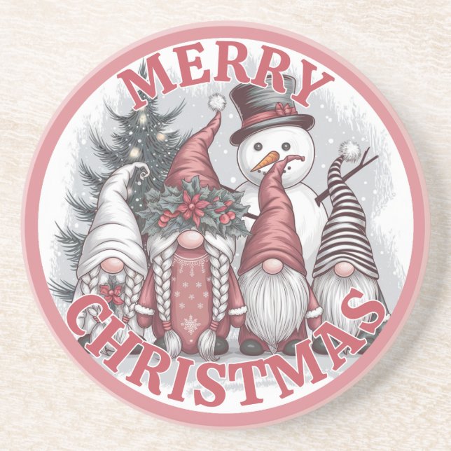 Christmas Gnomes Coaster (Front)