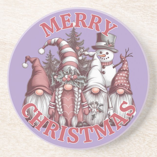 Christmas Gnomes Coaster (Front)