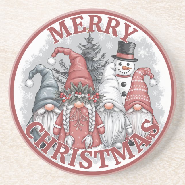 Christmas Gnomes Coaster (Front)