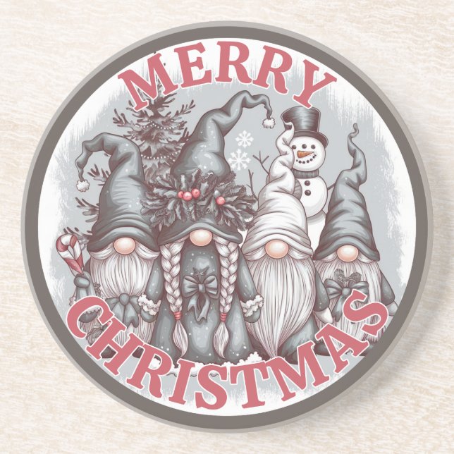Christmas Gnomes Coaster (Front)