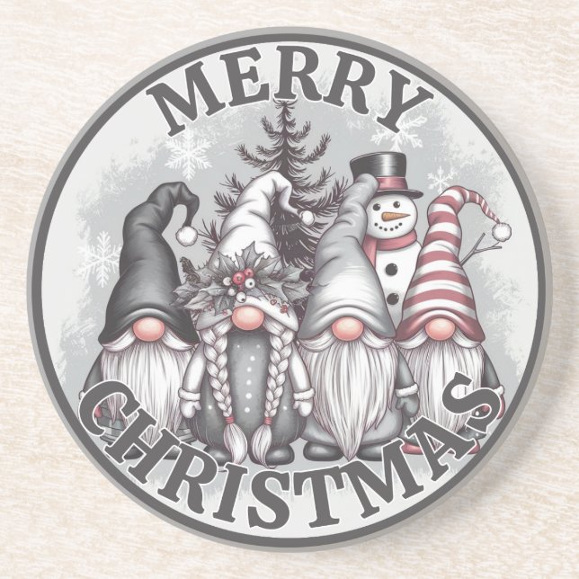 Christmas Gnomes Coaster (Front)