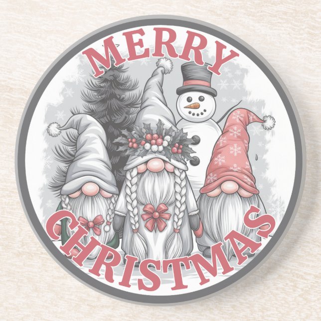 Christmas Gnomes Coaster (Front)