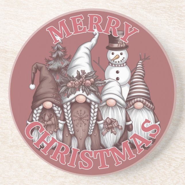 Christmas Gnomes Coaster (Front)