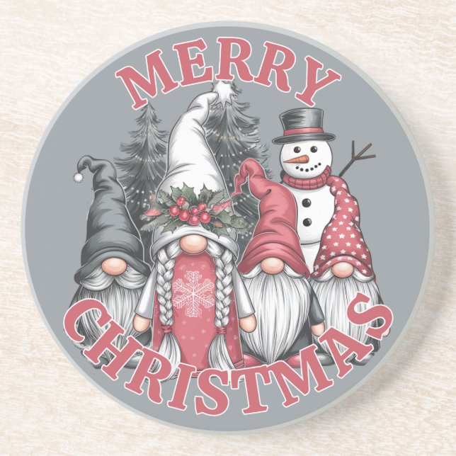 Christmas Gnomes Coaster (Front)