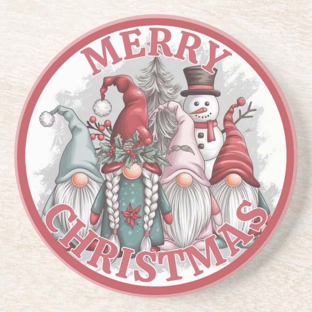 Christmas Gnomes Coaster (Front)