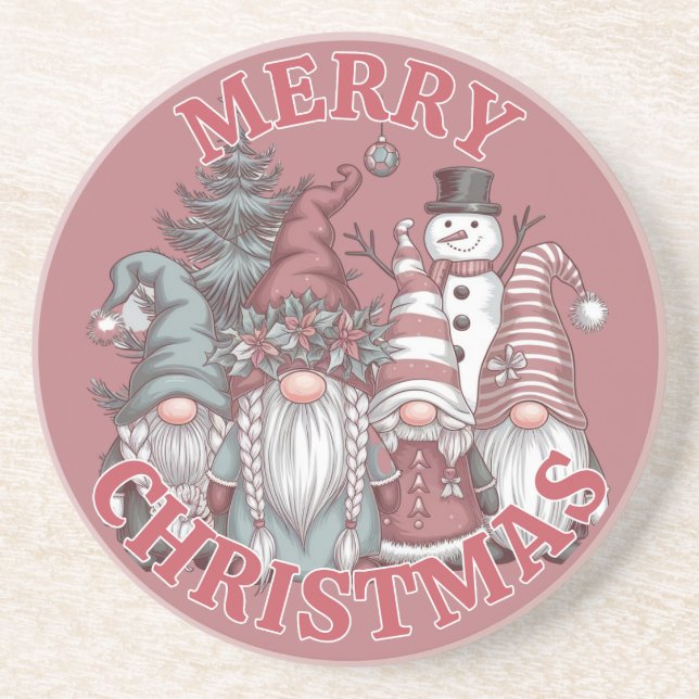 Christmas Gnomes Coaster (Front)