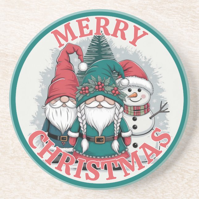Christmas Gnomes Coaster (Front)
