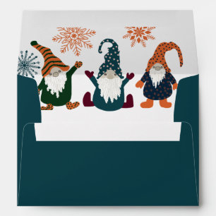 Christmas Gnomes Dwarfs snoflake Envelope