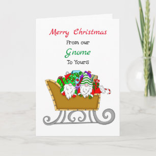 Christmas Gnomes   From Our Gnome to Yours Card