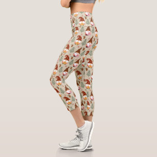 Christmas Gnomes Gift Pattern Capri Leggings