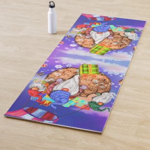 Christmas Gnomes Gives Gifts Yoga Mat