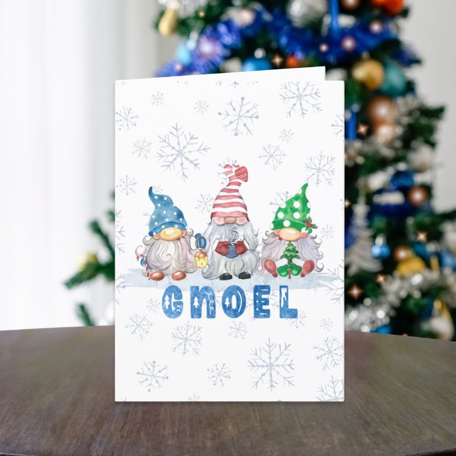 Christmas Gnomes GNOEL Greeting Holiday Card (Creator Uploaded)