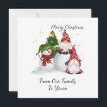 Christmas Gnomes Holiday Card<br><div class="desc">Merry Christmas Gnomes Christmas card. From Our Family To Yours.</div>