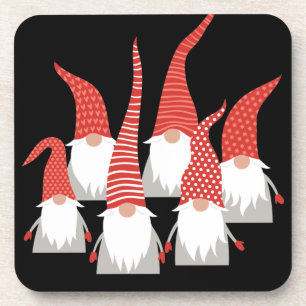 Christmas Gnomes Holiday Elves Cute Seasonal Xmas Coaster